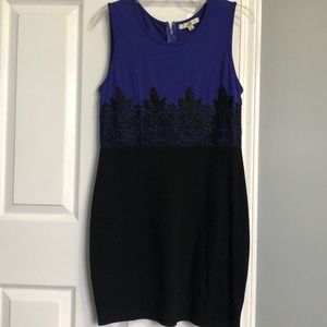 Body con dress size large lace accent